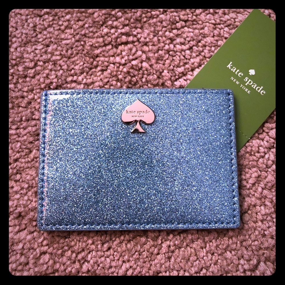 COPY - Kate Spade Glittery Sparkly Blue Card Holder